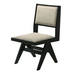 Sedie da Pranzo Contemporanee in 2 Pezzi, Nere con Rivestimento in Tessuto Grigio Chiaro, Senza Braccioli, per Sala da Pranzo - Product Image 4