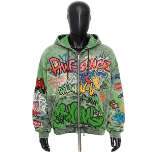 Dernier design, impression de logo personnalisé, sweats à capuche respirants à manches longues pour garçons, prix de gros, sweats à capuche zippés de haute qualité pour hommes - Product Image 5