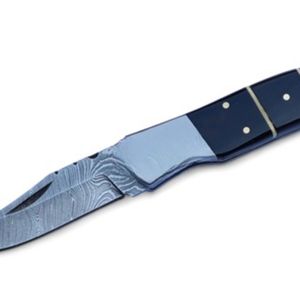 Couteaux pliants Damas, lame en acier faite à la main, outil utilitaire de poche pour la chasse, le camping et les activités de plein air, avec poignée ergonomique durable - Product Image 2