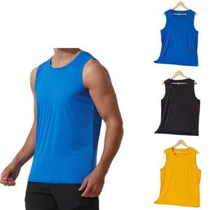 Custom Color Men Spandex Polyester Muscle Sports Gym Quick Dry Tank <b>Tops</b> Sleeveless Gym Singlet <b>Tops</b> - Product Image 1