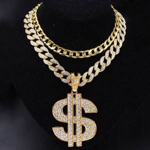 Men's 925 Silver <b>Statement</b> <b>Necklace</b> Brilliant Cut Moissanite Claw Setting Hiphop Style Link Chain Geometric Design Environmental - Product Image 2