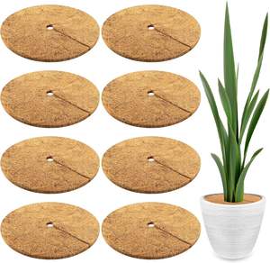 Coconut Coir Fiber Tree Mulch Ring – Natural Coco <b>Liner</b> Mat for Tree & Plant Protection - Product Image 6