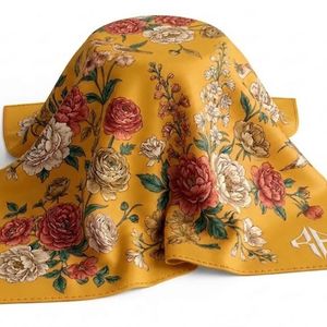 Pañuelos Cuadrados para Mujer al por Mayor, Nueva Colección de Alta Calidad, 100% Seda, Material Premium, Color Sólido, para Uso en Exteriores, con Logotipo Personalizado - Product Image 6