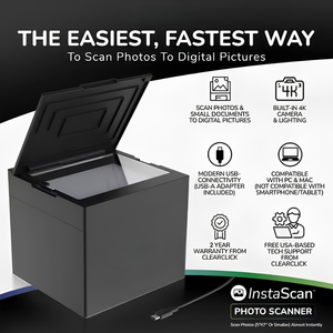 Escáner de Fotos InstaScan, Cámara 4K Integrada, Escanea Fotos de 4x6 y 5x7 al Instante, USB-C y USB-A, No Requiere Controladores - Product Image 5