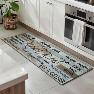 Set di Tappeti da Cucina Stile Fattoria, 2 Pezzi, Tappetini Antiscivolo Lavabili, Passatoia per Cucina - Product Image 1