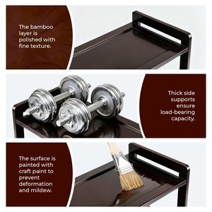 Scarpiera a 6 Ripiani in Bambù Colore Caffè 68*25*89cm, Soluzione di Stoccaggio Elegante e Alla Moda - Product Image 4