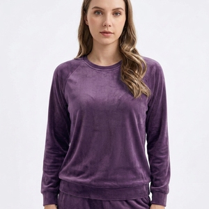 Ensemble décontracté moderne pour femmes, haut à manches longues et col rond, pantalon droit confortable - Product Image 4