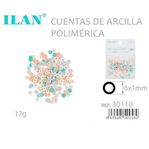 Perline in Argilla Polimerica Ilan 6x1mm Multicolore 17g - Product Image 3