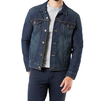 Veste en jean pour homme de haute qualité en gros, 100 % coton, coupe oversize, mode décontractée, imperméable, respirante, avec logo frontal et ceinture