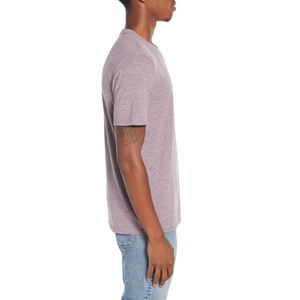 เสื้อยืดคอกลมแขนสั้นผู้ชายผ้าฝ้าย 100% สีทูโทน สกรีนโลโก้ด้านหน้าตามแบบ OEM ระบายอากาศได้ดี แห้งเร็ว เหมาะสำหรับออกกำลังกาย - Product Image 1