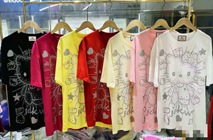 Camiseta corta de alta calidad con logo personalizado, informal para mujer, 100% algodón, color sólido, lisa, para verano. - Product Image 6