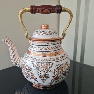 Luxury Brass <b>Tea</b> Kettle Handcrafted Decorative <b>Tea</b> Coffee Pot for Premium Home Decor Restaurant Wholesale Buyers India - Product Image 3
