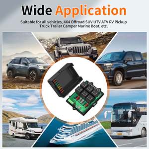 Caja de módulo de relés y fusibles de 6 vías para automóvil de 12V con indicadores LED para coche, camión, RV, barco, UTV, ATV, camioneta, remolque, caravana, marina - Product Image 6