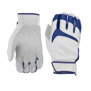 Breathable Leather Full Finger Baseball Gloves White <b>Blue</b> Hook And Loop Closure Adult Right Handed All Seasons Baseball Gloves - Product Image 6