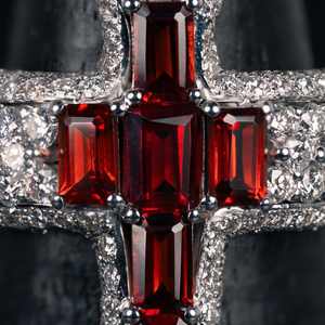 Anillo Unisex de Plata de Ley 925 con Diamantes Baguette y Moissanita Certificada, Estilo Hip Hop, para Bodas y Fiestas - Product Image 2