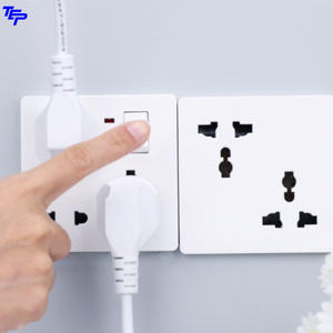 TEP LM6 Prise <span class=keywords><strong>de</strong></span> courant AC 4 sorties IP20 86mm Standard domestique avec mise à la terre, modules USB <span class=keywords><strong>de</strong></span> charge rapide pour téléphone portable 13A 250V - Product Image 2