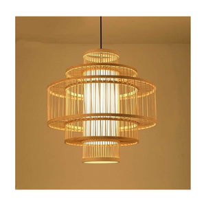 Lampe en bambou du Vietnam Matériau tissé à la main pour l'éclairage de la maison écologique Décoration rustique et design d'intérieur tropical - Product Image 6