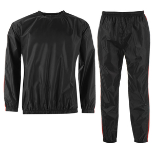 Ensemble de survêtement léger noir pour homme – Pull à col élastique et pantalon de survêtement - Product Image 1