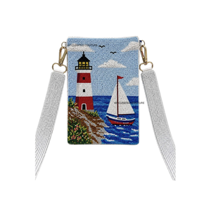 Sea & Ocean-Inspired Beaded Mobile <b>Bags</b> – Coral and Fish Design Customized Phone <b>Sling</b> <b>Bags</b>, Summer Beach Crossbody Beaded Phone - Product Image 6
