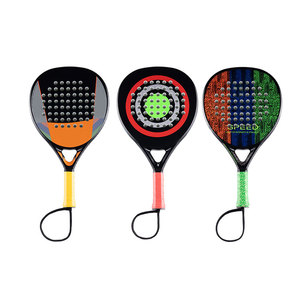 Raqueta de Pádel de Fibra de Carbono OEM de Marca Personalizada, con Logotipo Central, Protector de Bordes, Núcleo de EVA Suave Transparente 2026 - Product Image 2