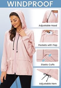 Fabricant de vestes coupe-vent colorées OEM, veste coupe-vent légère pour femmes, veste coupe-vent imperméable à capuche - Product Image 5