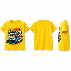 T-shirt à manches longues col rond en jersey 100% coton imprimé Racing pour homme, décontracté, respirant, coupe ample, couleur unie, style Hip Hop - Product Image 3