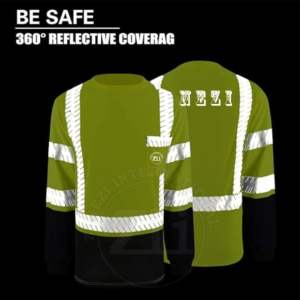 เสื้อฮู้ดสะท้อนแสงสีเหลือง FR แขนยาว ผ้าฟลีซ ระบายอากาศได้ดี  โลโก้สั่งทำได้ มาตรฐาน ANSI Class 1 ไฟ LED กันน้ำ - Product Image 3