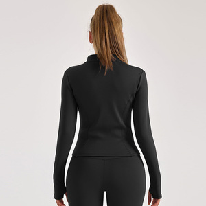 Solid Color Gym Fitness <b>Jacket</b> Yoga With Pockets Morning <b>Workout</b> White Yoga <b>Jacket</b> Quick-Dry Slim Yoga <b>Jacket</b> - Product Image 5