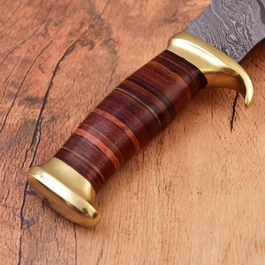 มีดพกพาสแตนเลส ใบมีดทรงดรอปพอยต์ ขอบหยักบางส่วน พร้อมกระเป๋าใส่ สำหรับใช้งานกลางแจ้งและตั้งแคมป์ - Product Image 3
