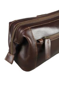 Bolsa de Aseo de Cuero Genuino Personalizada al por Mayor para Hombres, Organizador de Viaje, Neceser de Afeitado y Cosméticos para Adultos - Product Image 3