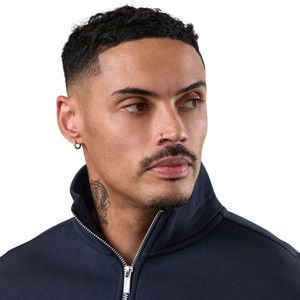 <b>Mens</b> Soft Touch Funnel Neck Pullover <b>Long</b> Sleeve Training Sweatshirt Premium Athletic Fitness Activewear Shirt - Product Image 3