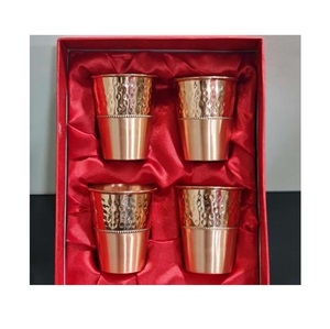 Durable <b>Copper</b> Water Tumbler Glass Handmade Ayurvedic Wellness Vessel Stylish Dining Kitchen Premium Metal <b>Cup</b> - Product Image 2