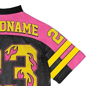 OEM Custom <b>Women</b> Mesh American Football Team Mesh Jersey Sublimation Breathable Quick Dry American Mesh Jersey - Product Image 4