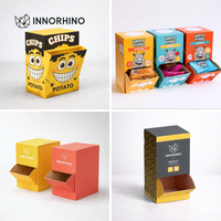 Boîte en carton auto-érectible personnalisée, écologique, recyclable, robuste, avec pelliculage mat et gaufrage, pour présentoir de distributeur au détail