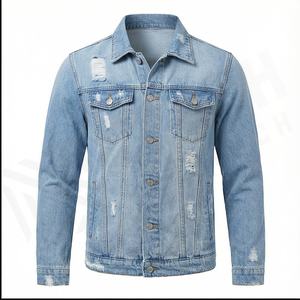 Veste en jean pour hommes d'hiver de haute qualité en coton respirant décontracté couleur marron vêtements de rue pour adultes - Product Image 2