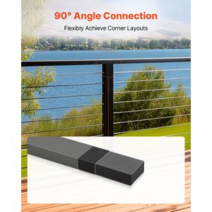 Confezione da 2 Connettori Rettangolari in POM per Corrimano, Accessori per Ringhiere Piatte, Dispositivi di Assistenza per Scale - Product Image 2