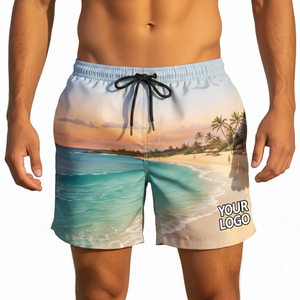Sublimation Printed Casual Quick Dry Breathable Elastic Waist Swimming Beach Shorts Fitness Swimwear Boardshorts Swim <b>Trunks</b> <b>Men</b> - Product Image 1