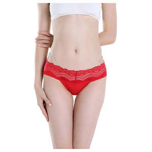 Culotte string en soie 100% imprimée motif léopard tricoté, taille basse, antibactérienne, vente en gros, sous-vêtements et vêtements de nuit pour femmes - Product Image 2