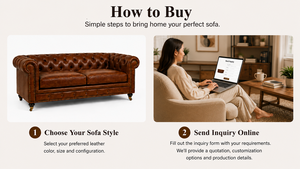 Classic Chesterfield Genuine Leather <b>Sofa</b> 2 Seater Button Tufted Living Room Couch Leather <b>Sofa</b> - Product Image 4