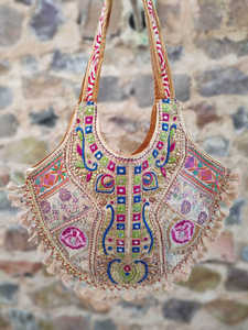 Handcrafted Embroidery <b>Mirror</b> Work Banjara Shoulder Handbag for Women Boho Banjara Bag - Product Image 2