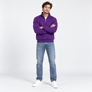 Zip Up Sweatshirt <b>Men</b> OEM ODM Made to Order <b>Tops</b> Color Block <b>Cropped</b> Polyester Autumn Side Pockets Outerwear Zipper Sweatshirt - Product Image 4