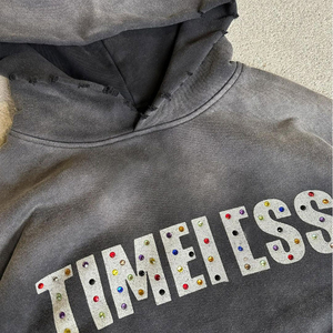 Sweat-shirts à capuche pour hommes de qualité supérieure, design délavé à l'acide, avec votre propre logo, 100% coton, sweat-shirts à capuche d'hiver - Product Image 2