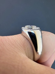 <b>Mens</b> Oval Moissanite Solitaire <b>Ring</b> 925 Sterling Silver Cocktail <b>Ring</b> Hip Hop <b>Ring</b> <b>Men</b> Bling Jewelry Statement Luxury Style - Product Image 5