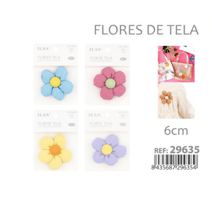 Fiori in Tessuto Ilan 6cm Accessorio Decorativo per Artigianato - Product Image 2