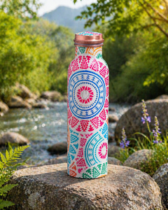 Luxury Meena Art <b>Copper</b> <b>Bottle</b> 950ml Handmade Leak Resistant Water <b>Bottle</b> Supplier - Product Image 3