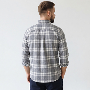Men's <b>Flannel</b> Shirt Button Down Casual Sleeping Shirt Long Sleeve Breathable Cotton Shirt Winter Wear Night Shirt <b>Flannel</b> <b>Top</b> - Product Image 2
