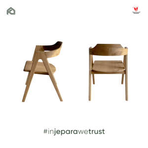 Chaise de salle à manger en bois massif avec dossier incurvé, fauteuil en bois naturel pour restaurant, café, hôtel, villa, mobilier d'hôtellerie - Product Image 5