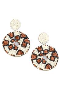 Latest Statement Embroidery Pink <b>Halloween</b> TRICK & TREAT Seed Beads Dangle <b>Earring</b> With High Quality Jewelry By Hiba Enterprises - Product Image 2