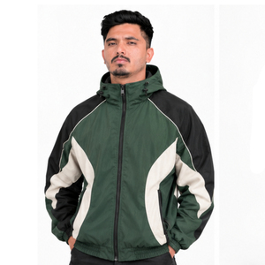 <b>Men</b> Hooded Color Block Windbreaker <b>Jacket</b> Casual Outdoor Sport <b>Track</b> <b>Jacket</b> Full Zip Polyester Autumn Wear - Product Image 4