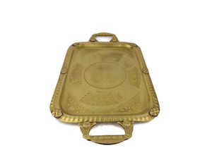 Vintage Style Solid Brass <b>Storage</b> <b>Tray</b> with Elegant Design for Coffee Table Decor and Professional Barware Organization - Product Image 4